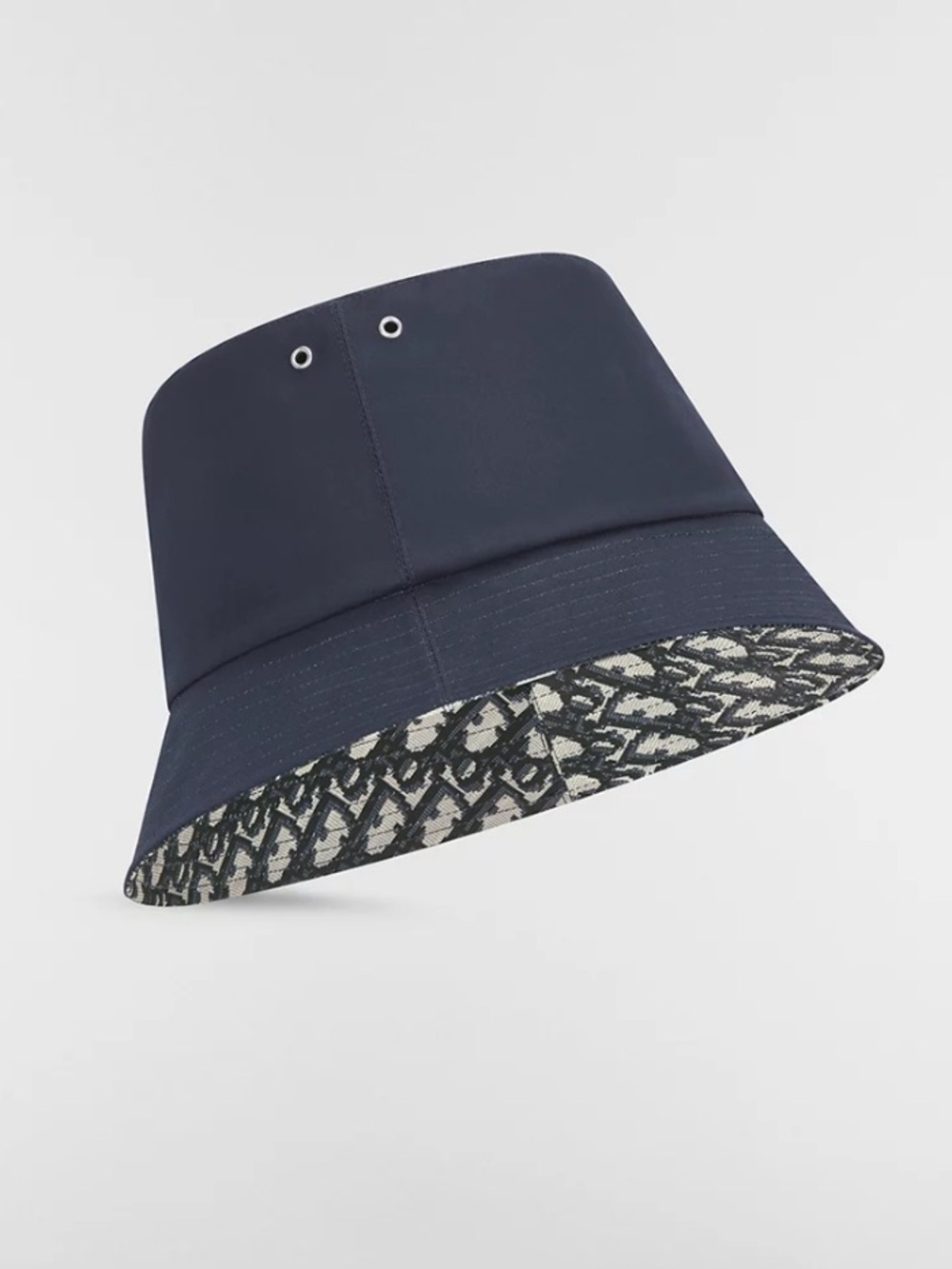 Dior Reversible Bucket Hat in Navy and Cream Dior Oblique